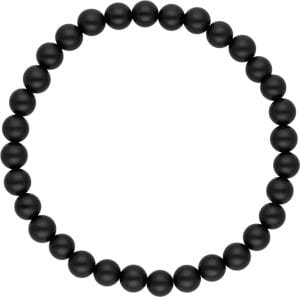 Męska bransoletka elastyczna z czarnego agatu 8mm