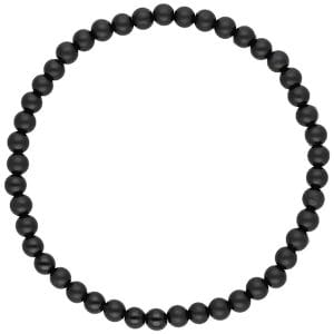 Podstawowa męska bransoletka elastyczna z czarnego agatu 6mm
