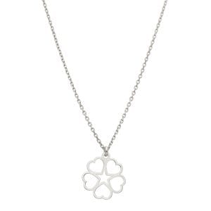 Srebrny damski naszyjnik celebrytka z sercami