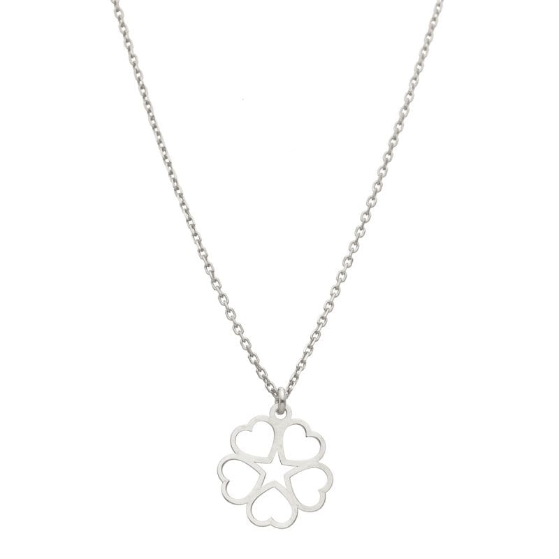 Srebrny damski naszyjnik celebrytka z sercami