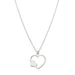 Damski naszyjnik srebrny pozłacany celebrytka serce w sercu