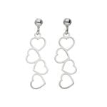 Damskie kolczyki sztyft celebrytka serca wykonana ze srebra 925