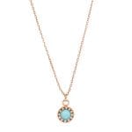 Damski naszyjnik pozłacany na różowo z amazonitem