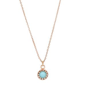 Damski naszyjnik pozłacany na różowo z amazonitem