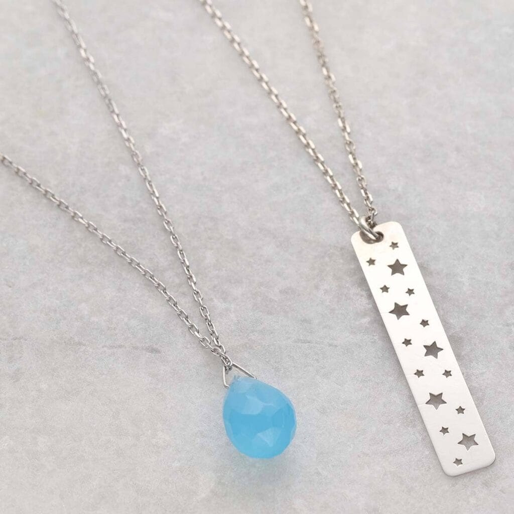 Biżuteria srebrna rodowana- naszyjniki srebrne rodowane