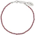 Damska bransoletka srebrna z granatem fasetowanym