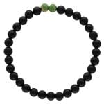 Bransoletka męska z czarnego agatu i zielonego jaspisu symbolizująca 20% lądów na Ziemi. Bransoletka z kolekcji Earth&Space