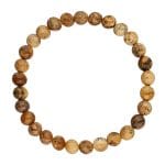 Brązowa męska bransoletka elastyczna z jaspisu