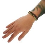 Zestaw bransoletek męskich z zielonego i picasso jaspisu z elementami ze srebra 925