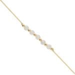 Bransoletka na sznurku regulowana z kamieniem księżycowym