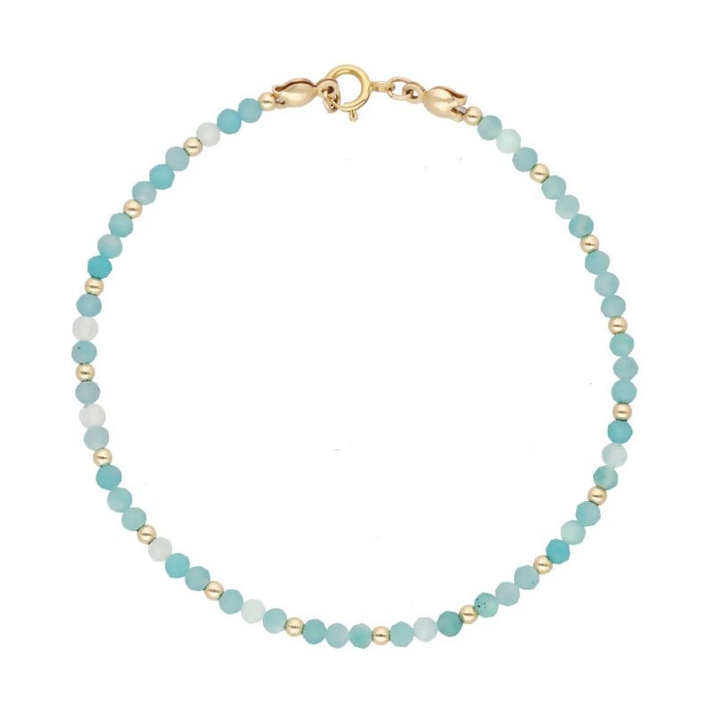 Damska bransoletka z amazonitem DREAM gold filled Bransoletka z amazonitem damska gold filled