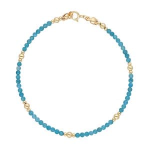 Damska bransoletka gold filled z apatytem