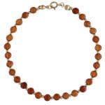 złota bransoletka gold filled z hessonitem granatem CINNAMON Złota damska bransoletka gold filled z hessonitem granatem