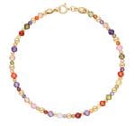 Kolorowa damska bransoletka gold filled z cyrkoniami