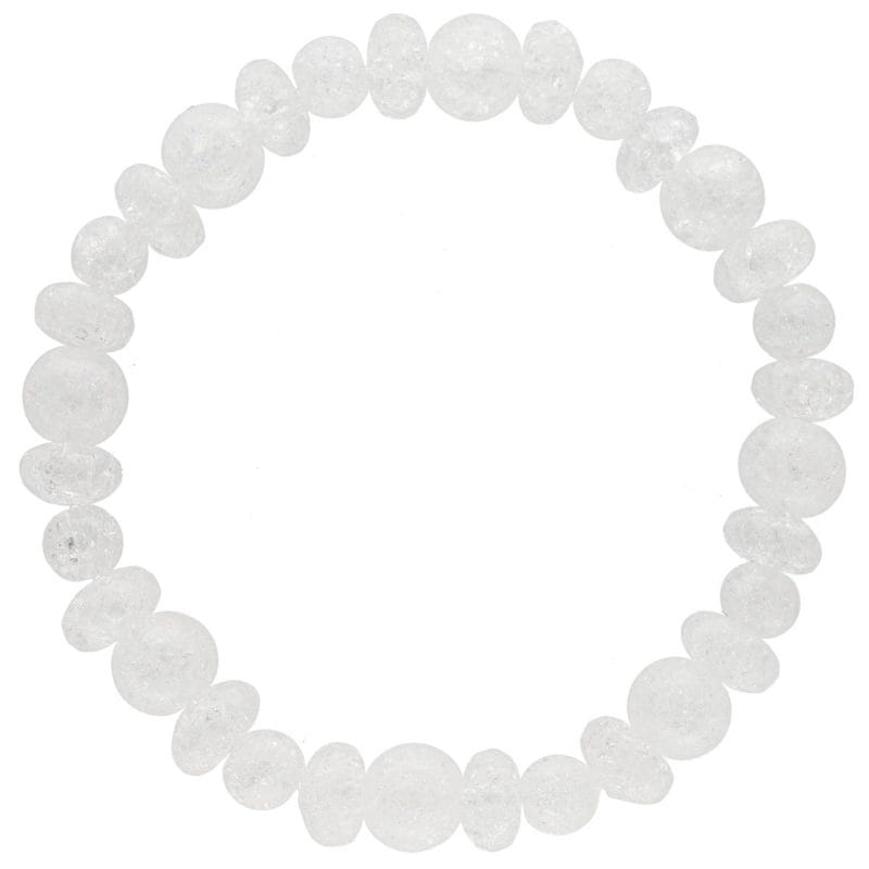 bransoletka męska z kwarcem elastyczna ICE Elastyczna bransoletka męska z popękanego kwarcu