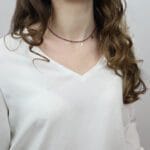 Choker na szyję z rubinami i gwiazdkami gold filled