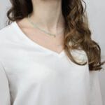 Choker na szyję z kamieniem amazonit i pozłacaną gwiazdką