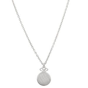 Zimowy naszyjnik świąteczny z celebrytką bombka ze srebra próby 925