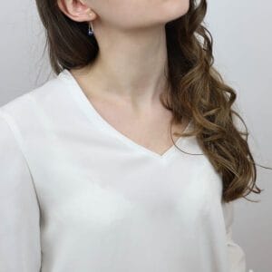 Kolczyki gold filled z niebieskim kwarcem