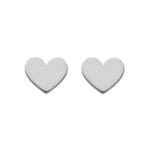 Delikatne kolczyki serca sztyfty srebrne