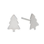 Srebrne damskie świąteczne kolczyki choinka