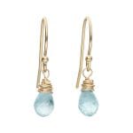 Eleganckie kolczyki wiszące gold filled z naturalnym apatytem