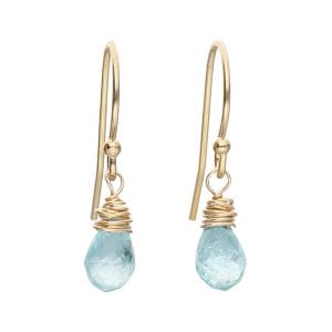 Eleganckie kolczyki wiszące gold filled z naturalnym apatytem