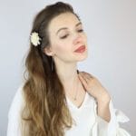 Delikatne srebrne kolczyki z ametystem wiszące sztyfty MINI w uszach