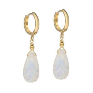 Wiszące kolczyki kamień księżycowy