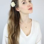 Delikatne srebrne kolczyki z kwarcem dymnym wiszące sztyfty MINI w uszach