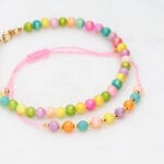 Kolorowe pastelowe damskie bransoletki z jadeitem