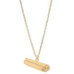 Naszyjnik damski srebrny pozłacany z celebrytką w kształcie cynamonu. Idealna biżuteria na zimowe wieczory