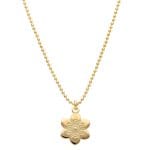 Damski naszyjnik srebrny pozłacany celebrytka z kwiatkiem FLOWER