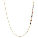 Naszyjnik srebrny pozłacany z kolorowymi cyrkoniami ZIRCONIA GOLD