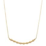 Naszyjnik srebrny pozłacany z kuleczkami kolia TWIN GOLD