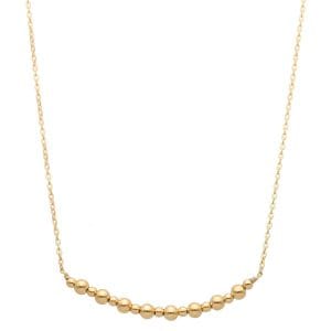 Naszyjnik srebrny pozłacany z kuleczkami kolia TWIN GOLD