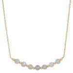 elegancki pozłacany naszyjnik z labradorytem