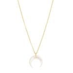 Damski naszyjnik pozłacany z masą perłową róg obfitości