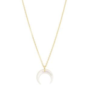 Damski naszyjnik pozłacany z masą perłową róg obfitości