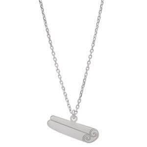 Damski naszyjnik świąteczny srebrna celebrytka cynamon