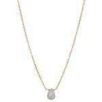 Delikatny naszyjnik pozłacany ankier z labradorytem MINI