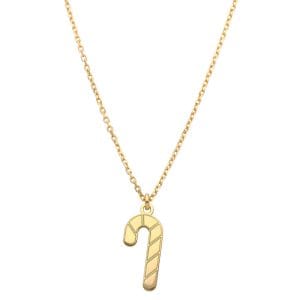 Świąteczny naszyjnik srebrny pozłacany celebrytka lizak laska CHRISTMAS CANDY