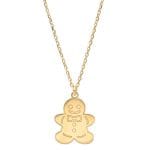 Naszyjnik pozłacany świąteczny piernikowy ludzik na łańcuszku