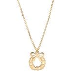 Naszyjnik pozłacany świąteczny wieniec na łańcuszku