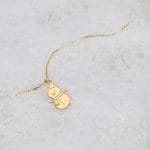 Świąteczny naszyjnik srebrny pozłacany z bałwankiem celebrytka FROSTY