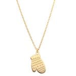 Świąteczny zimowy naszyjnik srebrny pozłacany celebrytka z rękawicą WINTER GLOVE