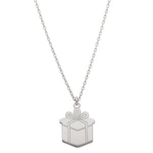 Damski naszyjnik świąteczny z celebrytką prezent ze srebra próby 925
