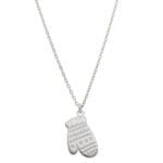 Zimowy naszyjnik świąteczny z celebrytką rękawiczka ze srebra próby 925