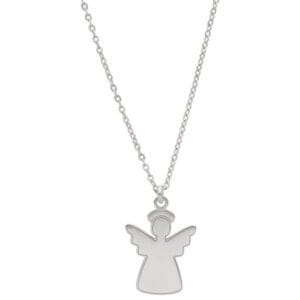 Damski naszyjnik świąteczny srebrna celebrytka aniołek