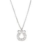 Damski naszyjnik świąteczny srebrna celebrytka wieniec świąteczny